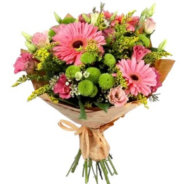  Alanya Flowers Delivery Gerbera Lisyantus Krizantem Buket