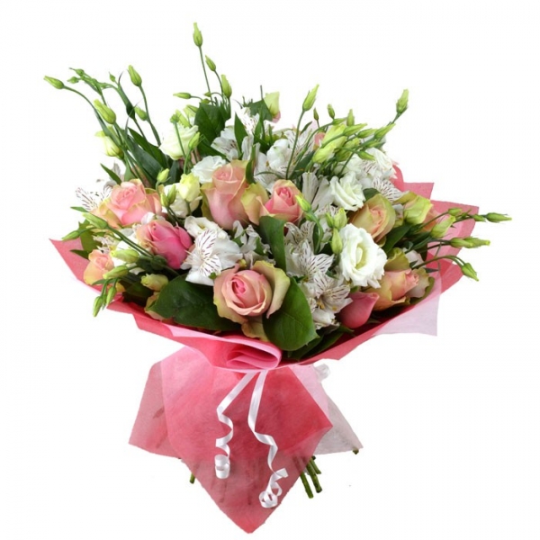  Alanya Flowers Order Gül Astomerya Lisyantus Şık Buket