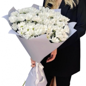  Alanya Flowers Order Элегантный букет белых хризантем